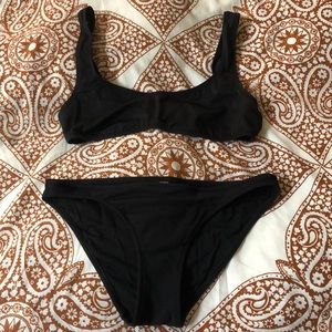 Solid & Striped Bikini Top/Bottom Size Medium